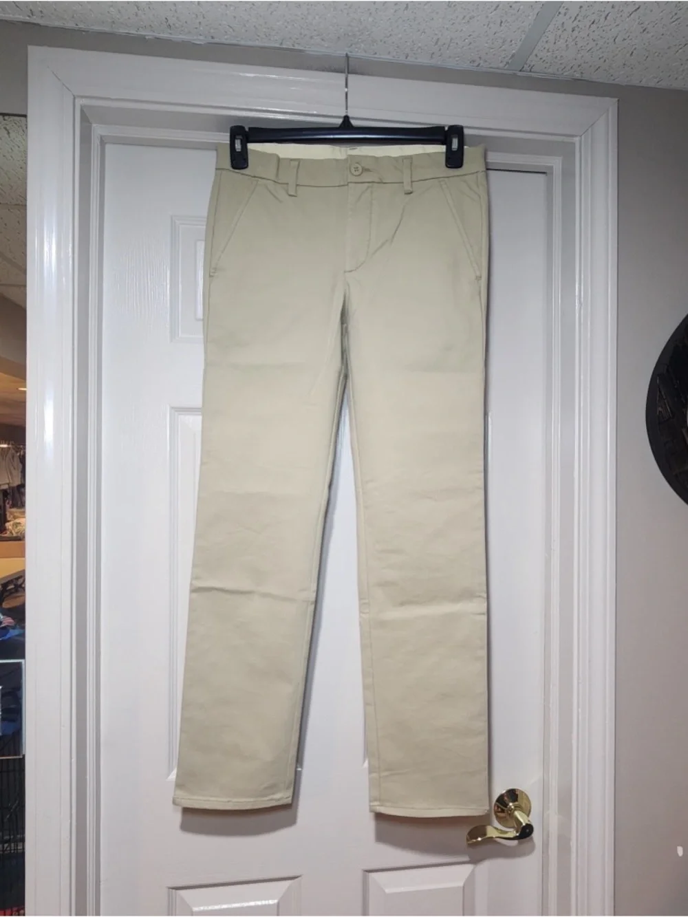 NWT GAP Boys Chino Pants in Khaki‎ Classic Preppy Casual School Uniform 16 Husky